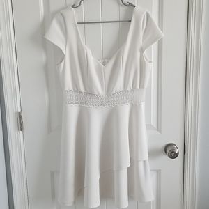 Above the knee white dress